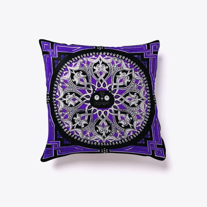 Purple Power Mandala Pillow